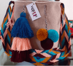 Apricot Knapsack Wayuu Mochila Bag | From Don Massimo Coffee | Free Shipping On All Orders