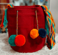 Cherry Tomato Red Knapsack Wayuu Mochila Bag | From Don Massimo Coffee | Free Shipping On All Orders