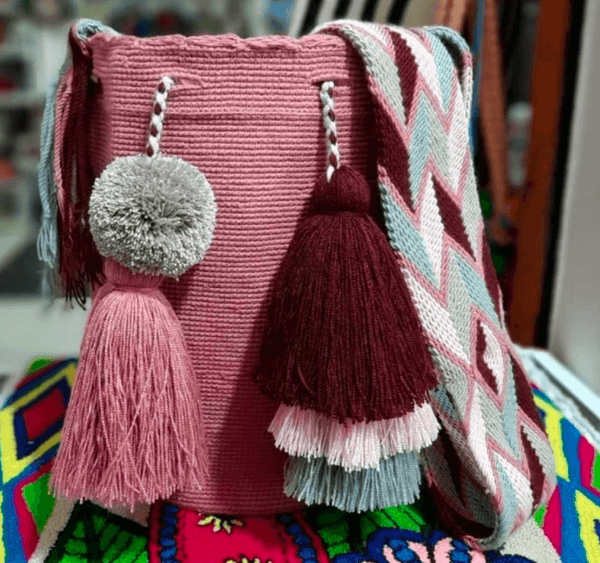 Dusty Rose Knapsack Wayuu Mochila Bag | From Don Massimo Coffee | Free Shipping On All Orders
