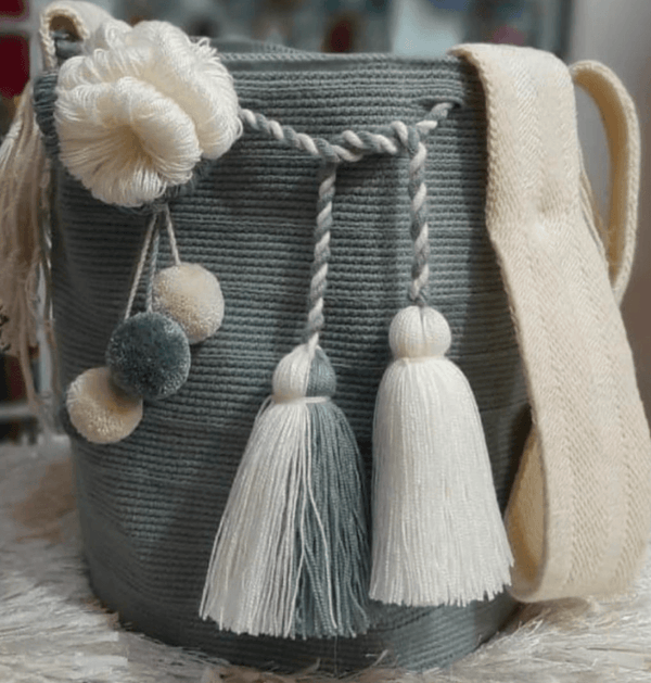 Steel Grey Knapsack Wayuu Mochila Bag | From Don Massimo Coffee | Free Shipping On All Orders