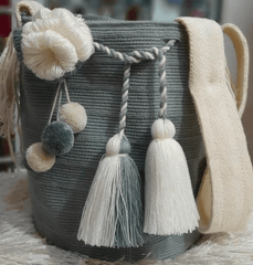 Steel Grey Knapsack Wayuu Mochila Bag | From Don Massimo Coffee | Free Shipping On All Orders